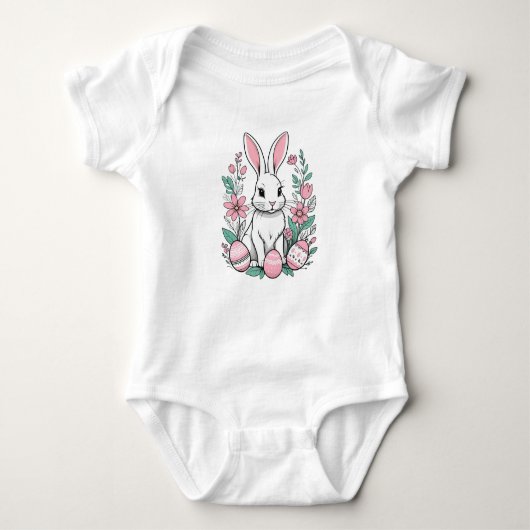 Pasen Bunny met eieren Romper (Voorkant)