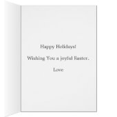 Pasen Bunny met eiervlees Wenskaart (Binnen (Rechts))