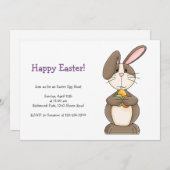 Pasen Bunny met gekleurde eieren Kaart (Voorkant / Achterkant)