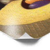 Pasen Bunny met kleurige ei Lily van de vallei Foto Afdruk (Hoek)