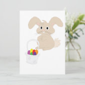 Pasen Bunny met mandje Kaart (Staand voorkant)