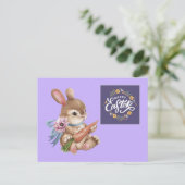 Pasen Bunny met wortelBriefkaart Briefkaart (Staand voorkant)