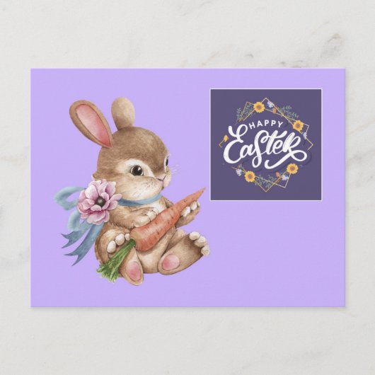 Pasen Bunny met wortelBriefkaart Briefkaart (Voorkant)