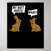 Pasen Bunny m'n but Hurts. What_ Cute Rabbit Poster (Voorkant)
