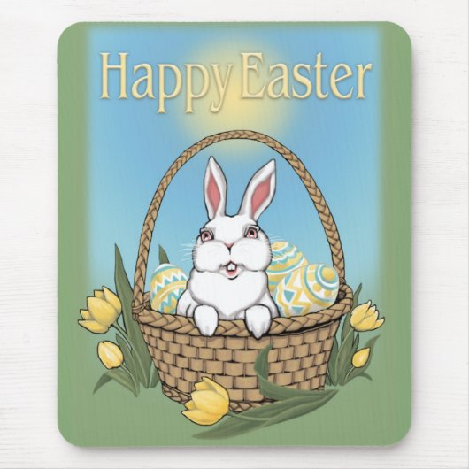 Pasen Bunny Mousepad Festive Easter Decorations Muismat (Voorkant)