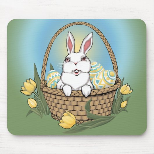 Pasen Bunny Mousepad Festive Easter Decorations Muismat (Voorkant)