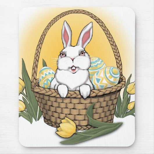 Pasen Bunny Mousepad Festive Easter Decorations Muismat (Voorkant)