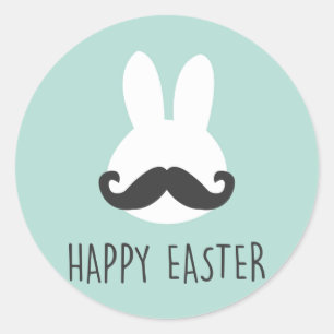 Pasen Bunny Mustache Stickers