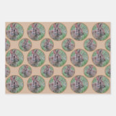 Pasen Bunny Neutral Polka Dot gepersonaliseerd Inpakpapier Vel (Voorkant)