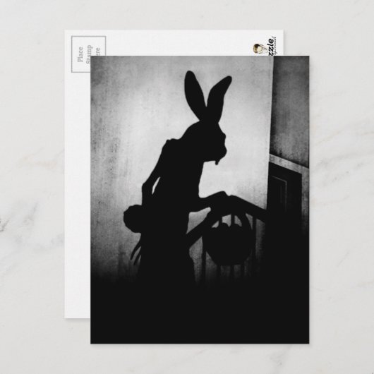 Pasen Bunny Nosferatu Shadow Briefkaart (Voorkant / Achterkant)
