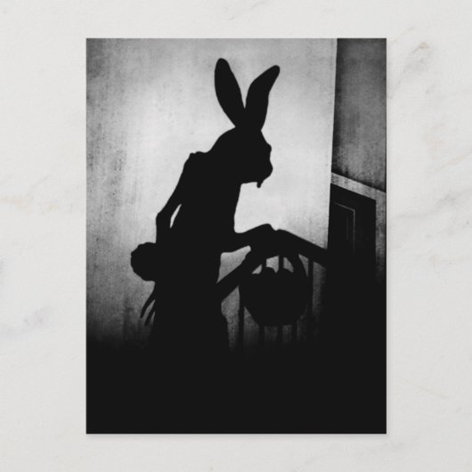 Pasen Bunny Nosferatu Shadow Briefkaart (Voorkant)