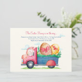 Pasen Bunny onderweg Kaart (Staand voorkant)