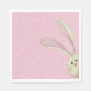 Pasen Bunny op Polka Dots Servet