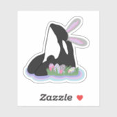Pasen Bunny Orca Sticker (Vel)