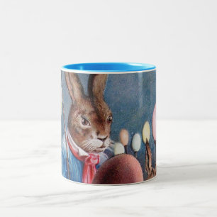 Pasen bunny Parade Antiek Post Card Mok