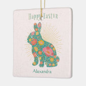 Pasen Bunny  pasta Aangepaste Floral Keramisch Ornament (Links)
