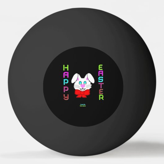 Pasen Bunny Ping Pong Ball (Achterkant)
