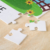 Pasen bunny puzzle gepersonaliseerd. legpuzzel (Zijkant)