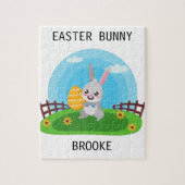 Pasen bunny puzzle gepersonaliseerd. legpuzzel (Verticaal)