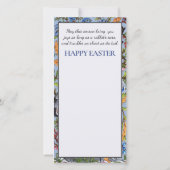 Pasen Bunny Rabbit Bird Colorful Floral  Feestdagenkaart (Achterkant)