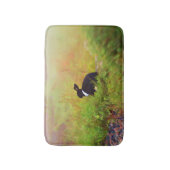 Pasen Bunny Rabbit Black Green Woodland Animal Badmat (Voorkant Verticaal)