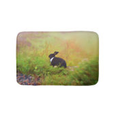 Pasen Bunny Rabbit Black Green Woodland Animal Badmat (Voorkant)