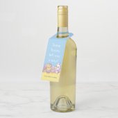 Pasen Bunny Rabbit Chick Eggs | FEESTDAGEN Flessenhanger (Schuin)