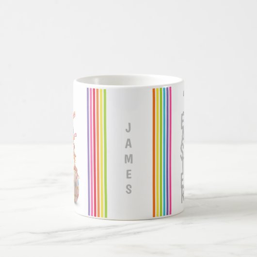 Pasen Bunny Rabbit Egg Personaliseerd | FEESTDAGEN Koffiemok (Center)