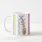 Pasen Bunny Rabbit Egg Personaliseerd | FEESTDAGEN Koffiemok (Links)