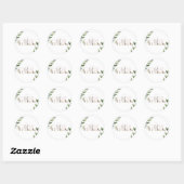 Pasen Bunny Rabbit Eggs Floral Girl Baby shower Ronde Sticker (Vel)