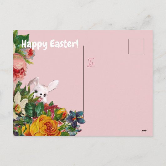 Pasen Bunny Rabbit Figurines Funny Feestdagenkaart (Achterkant)