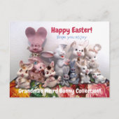 Pasen  Bunny Rabbit Figurines Funny Feestdagenkaart (Voorkant)