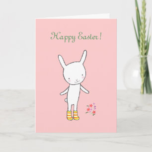Pasen Bunny Rabbit Happy Paaster Funny Cute Kaart