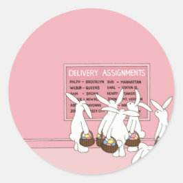 Pasen Bunny Rabbits Ronde Sticker