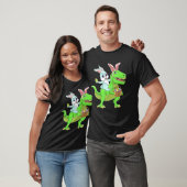 Pasen Bunny Riding Dinosaur T Rex Easter Kinder Bo T-shirt (Unisex)