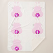Pasen Bunny Sherpa Blanket Sherpa Deken (Voorkant)