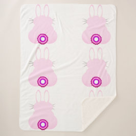 Pasen Bunny Sherpa Blanket Sherpa Deken