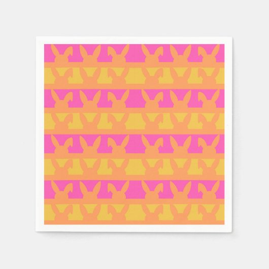 Pasen Bunny silhouet patroon Servet (Voorkant)