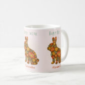 Pasen Bunny - speciaal gepersonaliseerd goud - Gli Koffiemok (Voorkant rechts)