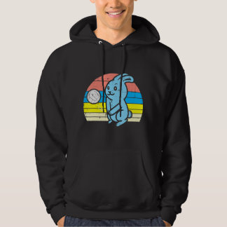 Pasen Bunny Spelen Volleyball Retro Sports Mannen  Hoodie