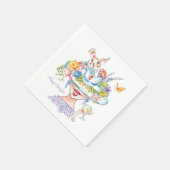 Pasen Bunny Spring Bonnet Lady Napkins Servet (Hoek)