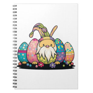 Pasen Bunny Spring Cute Gnome Easter Egg Hunting Notitieboek