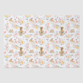Pasen Bunny Spring Floral Tissuepapier