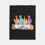 Pasen Bunny Spring Gnome Easter Egg Hunting and B Fleece Deken (Voorkant)