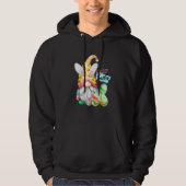 Pasen Bunny Spring Gnome Easter Egg Hunting and B Hoodie (Voorkant)