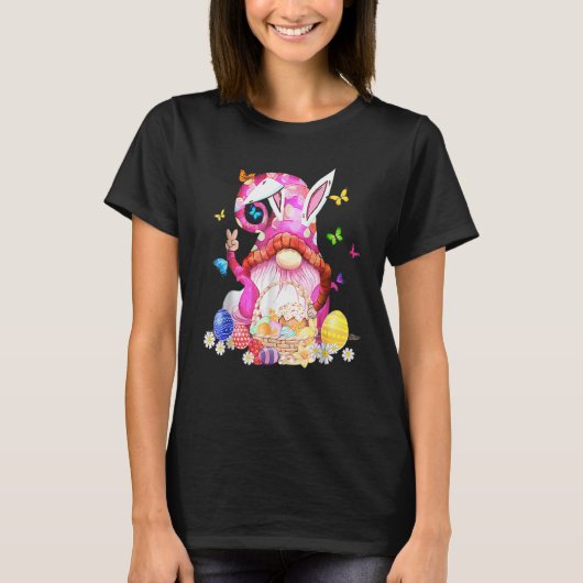 Pasen Bunny Spring Gnome Easter Egg Hunting and B T-shirt (Voorkant)