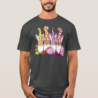 Pasen Bunny Spring Gnome Easter Egg Hunting and B T-shirt