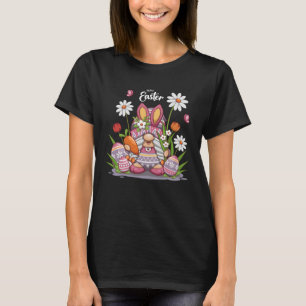 Pasen Bunny Spring Gnome Easter Egg Hunting and B T-shirt