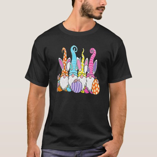 Pasen Bunny Spring Gnome Easter Egg Hunting and B T-shirt (Voorkant)