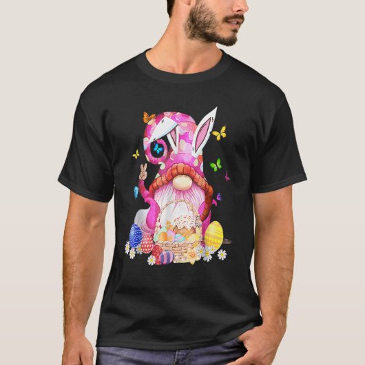 Pasen Bunny Spring Gnome Easter Egg Hunting and B T-shirt (Voorkant)